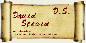David Stevin vizit kartica
